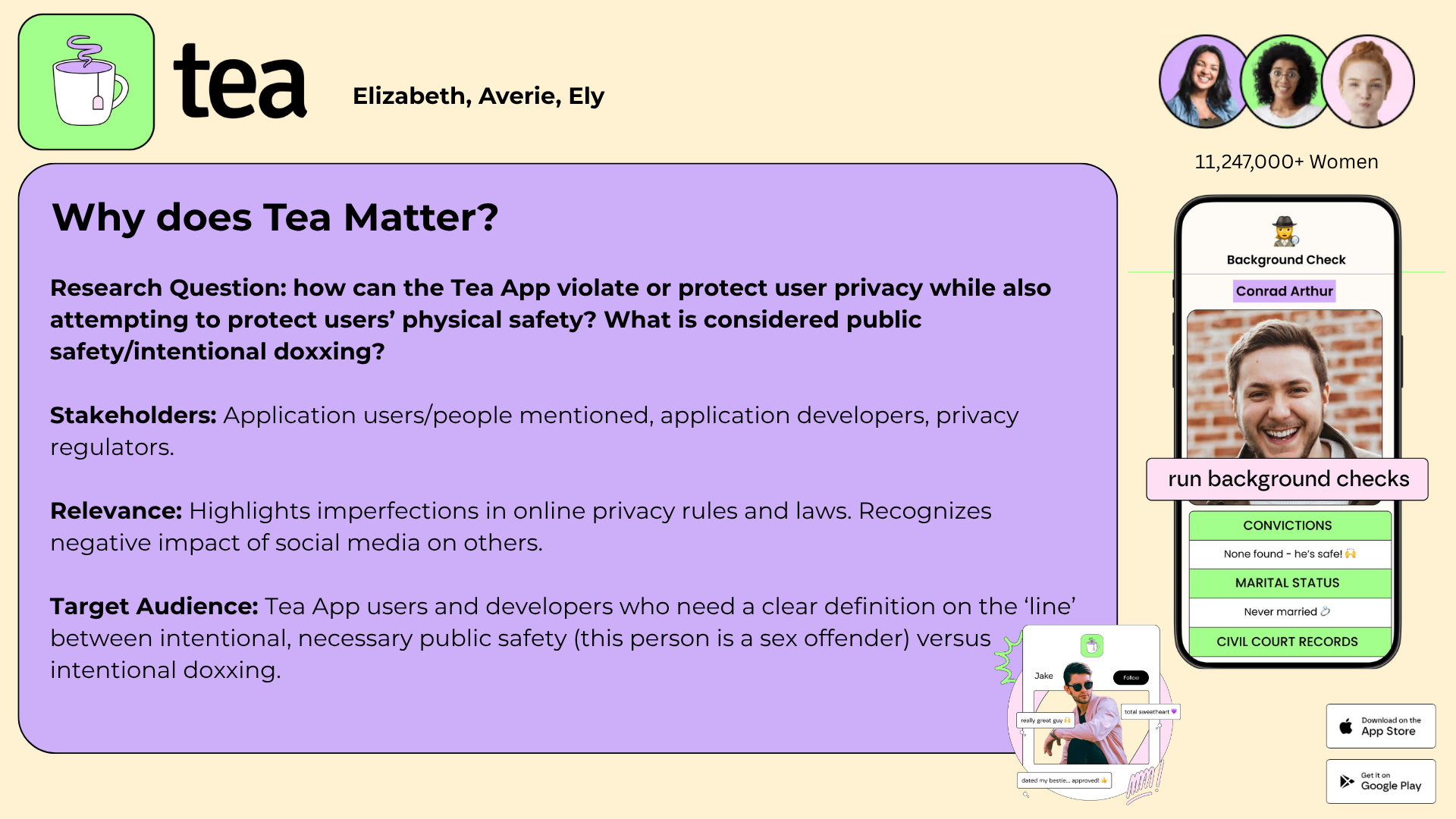 News report clippings illustrating user data breach and App Store policy compliance warnings